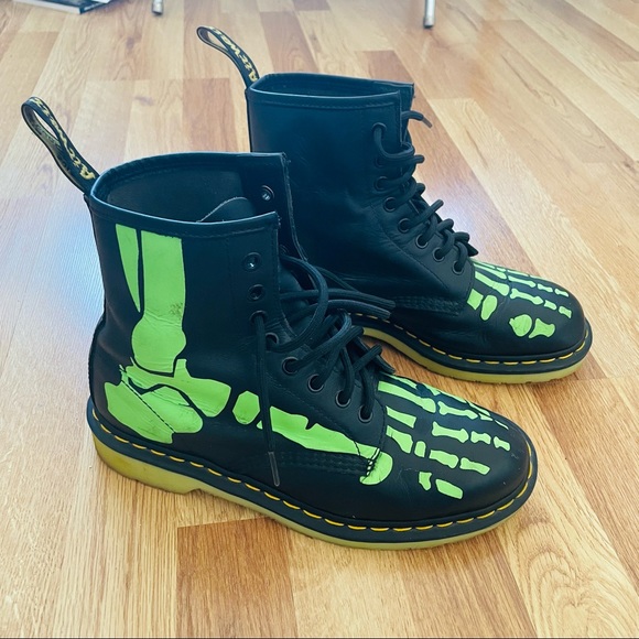 Dr. Martens 1460 Skelly Boots 9 - Picture 3 of 6